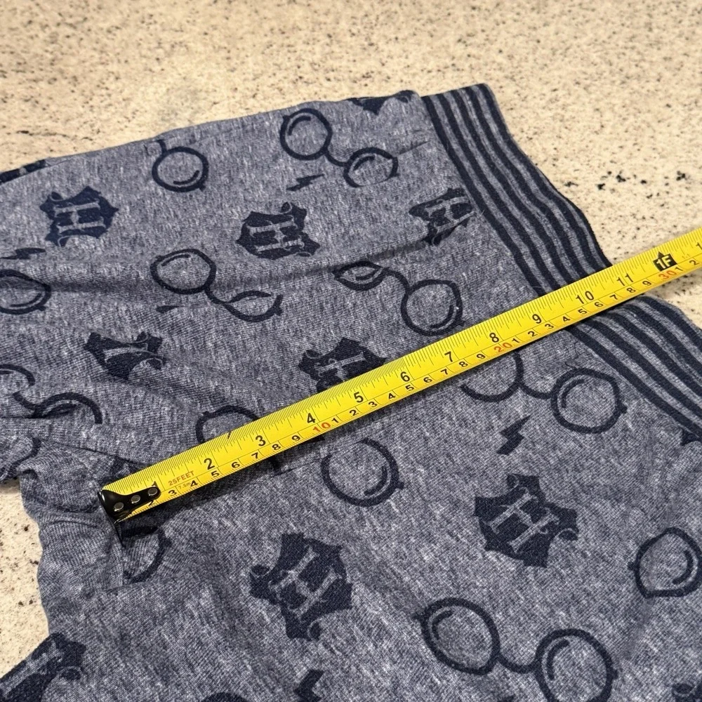 Harry Potter Unisex M Navy Blue Fleece Pajama Pants Graphic Print Drawstring